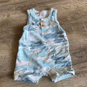 3-6 month camo blue tank romper, Modern Moments by Gerber